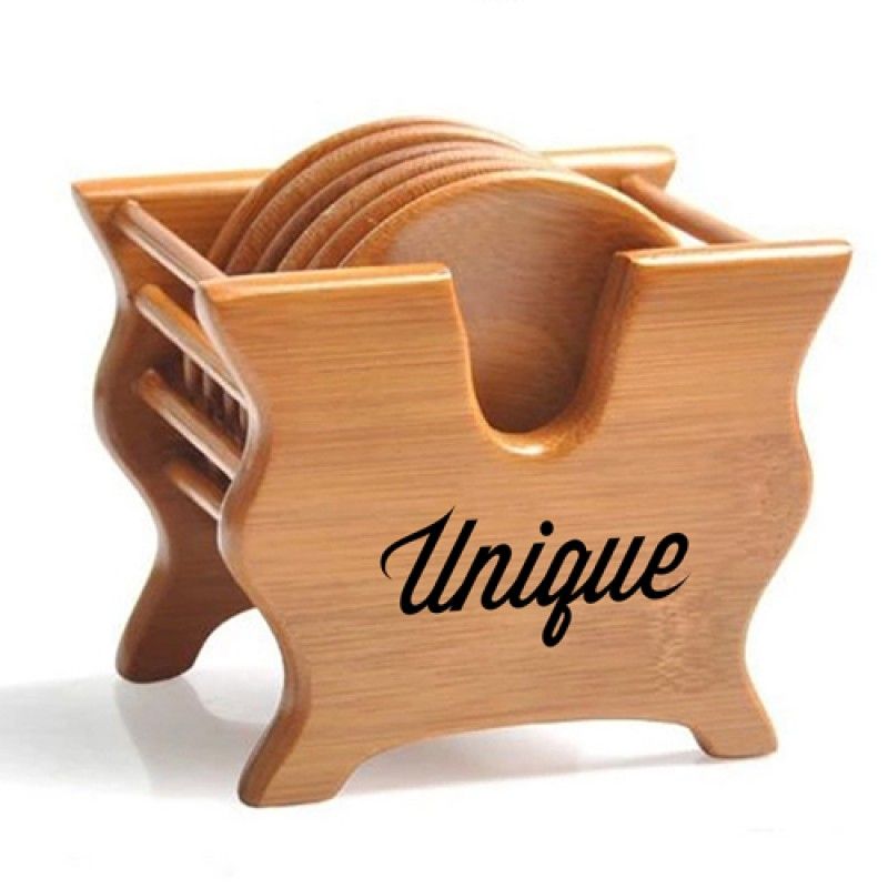 Wholesale Bamboo Tea Coasters With Holder