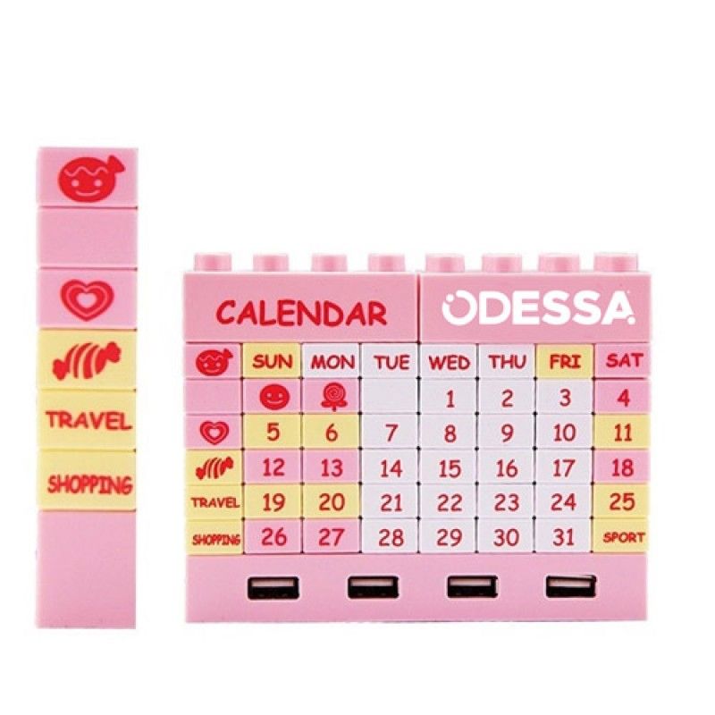 Wholesale 4 Ports Building Blocks USB Hub Puzzle Calendar