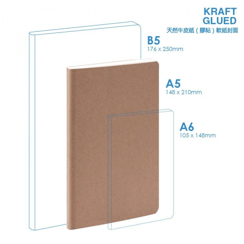 Wholesale Eco A5 Soft Cover (glued) Notebook