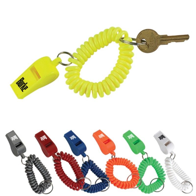 Wholesale Whistle Wristband Coil Bracelet Key Chain