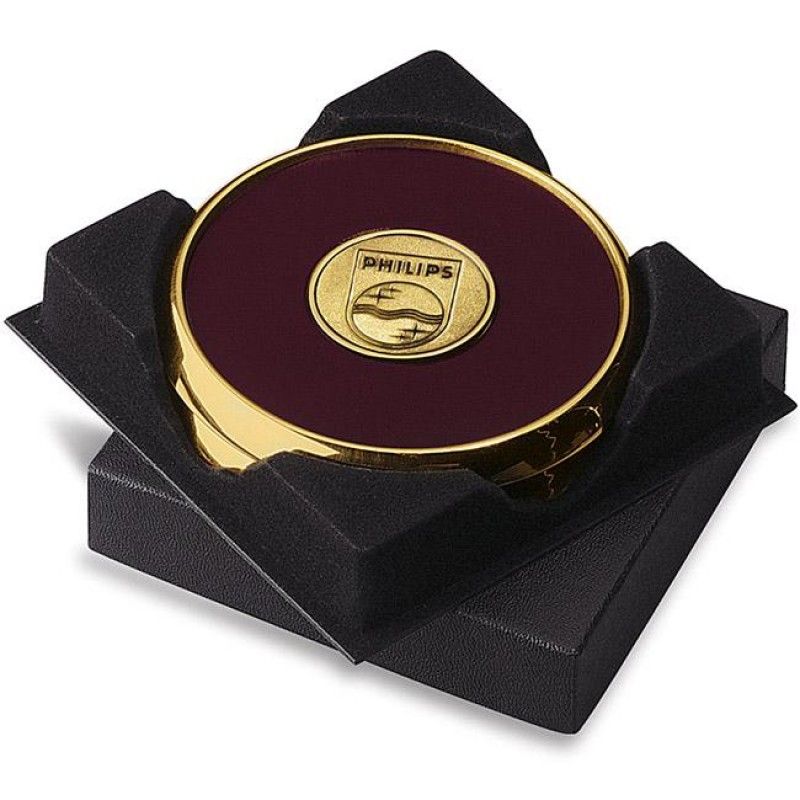 Wholesale Two Coasters in Deluxe Black Flocked Gift Box-[NW-91760]