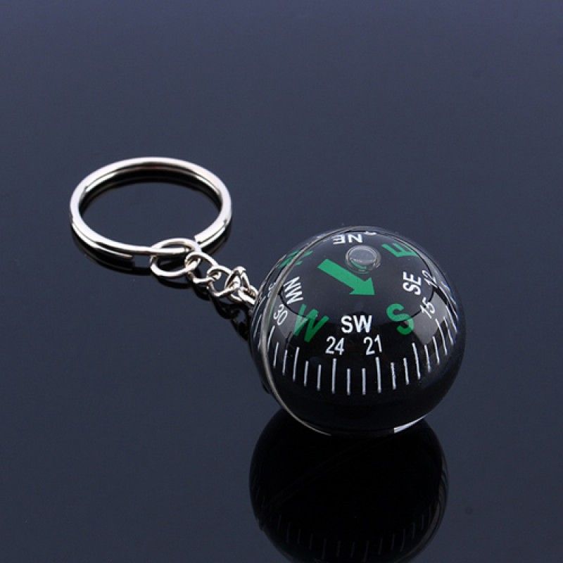 Wholesale Acrylic Crystal Ball Compass Keychain