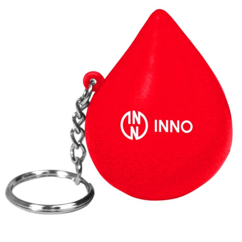 Wholesale Drop Shaped Stress Ball Keychain