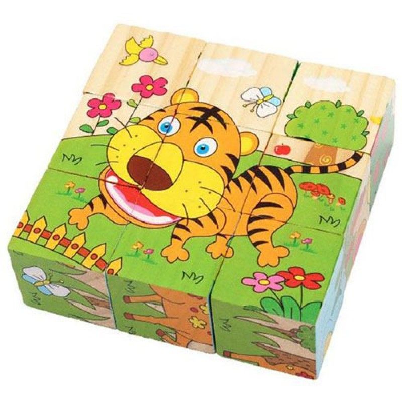 Wholesale Cartoon Animal Wooden Puzzle for Children