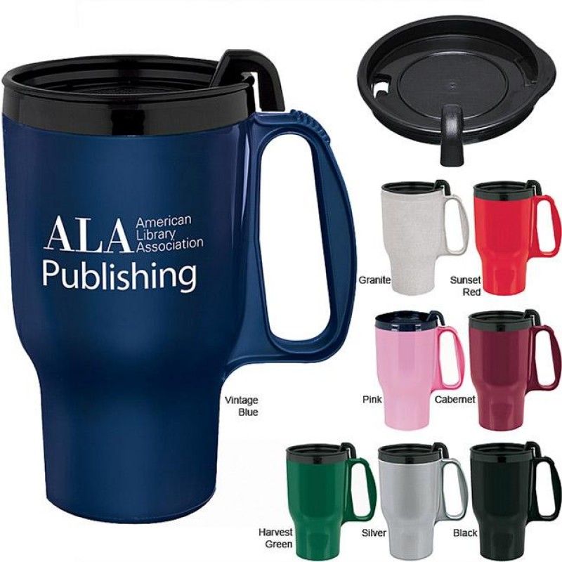 Wholesale Budget Traveler(TM) Mug with Slider Lid - 16 oz.-[NW-91413]