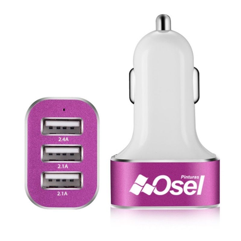 Wholesale Aluminum 3 Ports USB Car Charger