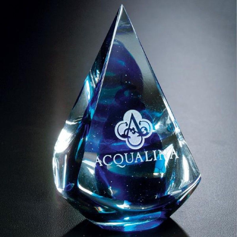 Wholesale Blue Quatro Pyramid Award-[CD-28003]