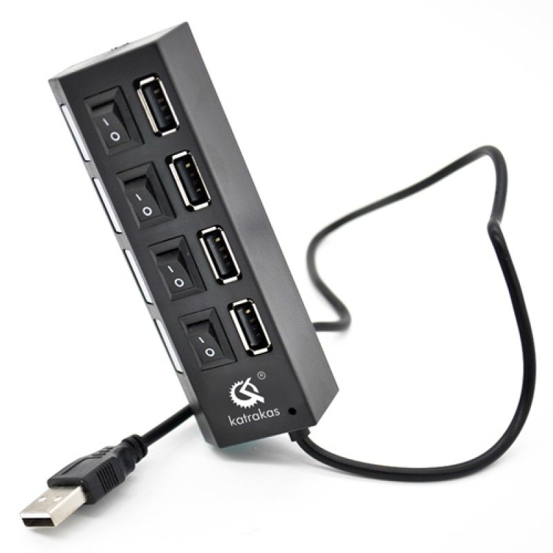 Wholesale High Speed 4 Ports USB 2.0 LED Hub