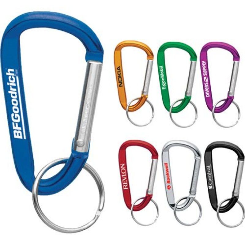 Wholesale Aluminum Carabiner With Split Key Ring