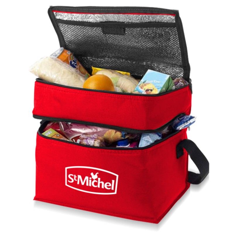 Wholesale Double Compartment Lunch Cooler Bag