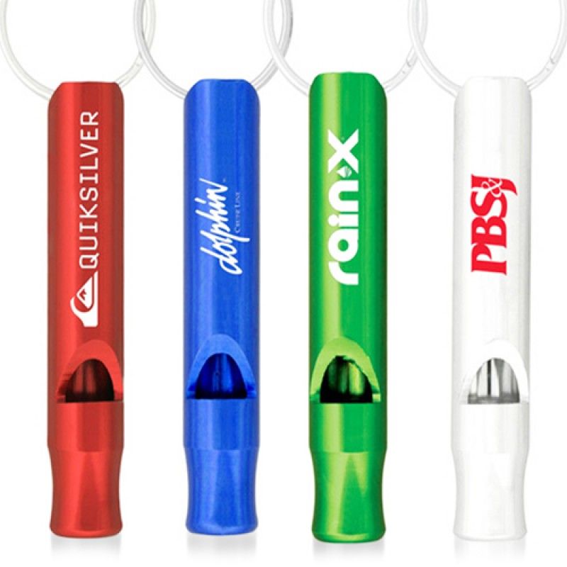 Wholesale Aluminum Whistle With Key Ring