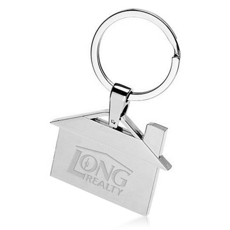 Wholesale House Shape Metal Key Ring