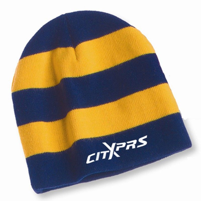 Wholesale Sportsmen Striped Knitted Beanie