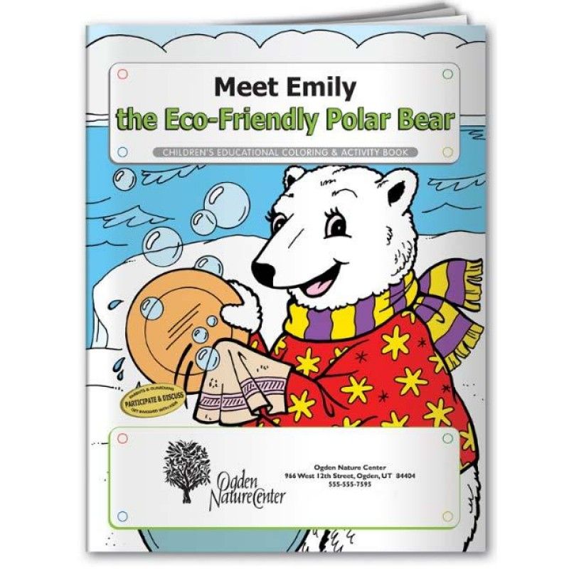 Wholesale Coloring Book: Eco-Friendly Polar Bear-[NW-91644]