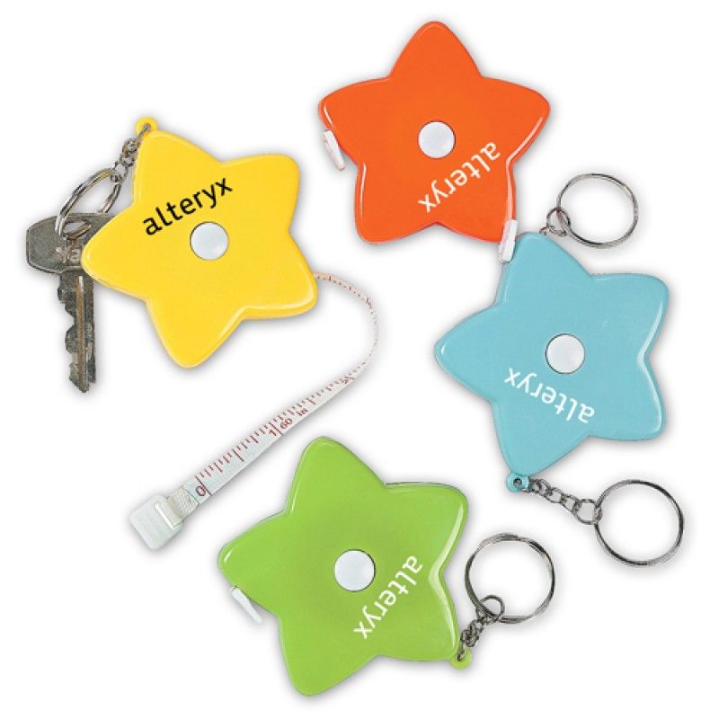 Wholesale Star Shaped Measuring Tape Keychain