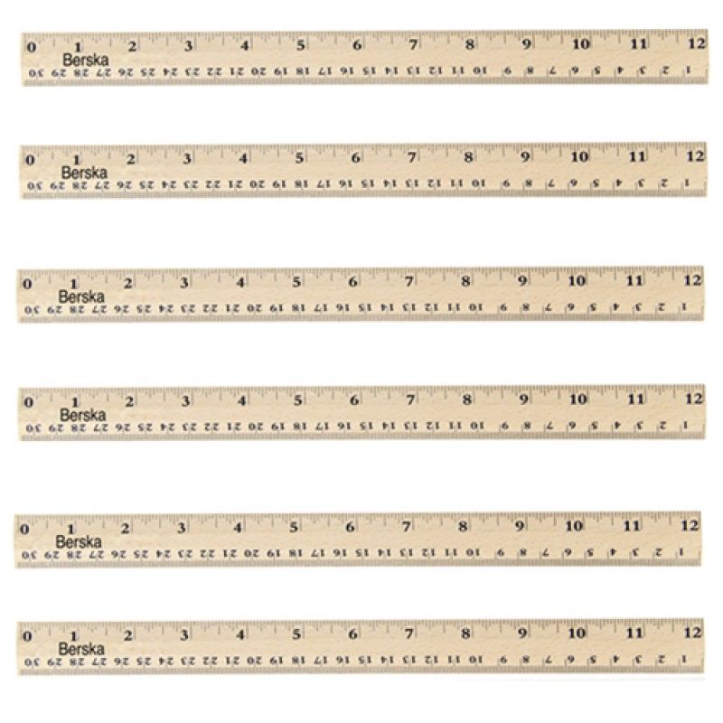 Wholesale 30cm Measuring Beechwood Craft Ruler