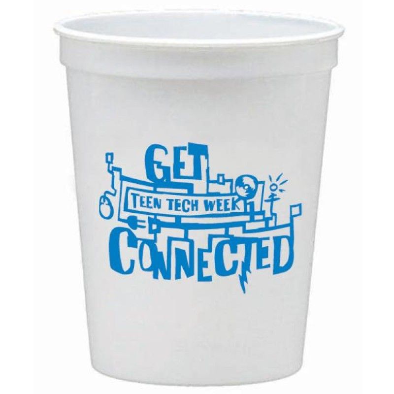 Wholesale 16 oz. White Stadium Cup-[AA-27038]