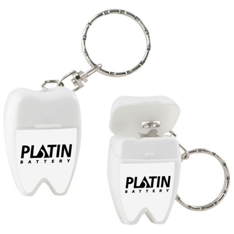 Wholesale Tooth Shaped Dental Floss And Keychain