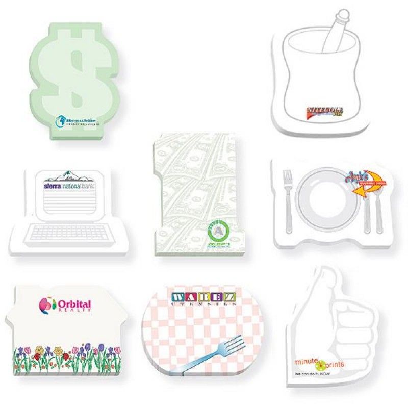 Wholesale 4 x 3 Adhesive Die Cut Notepads 100 sheet -[BG-29736]