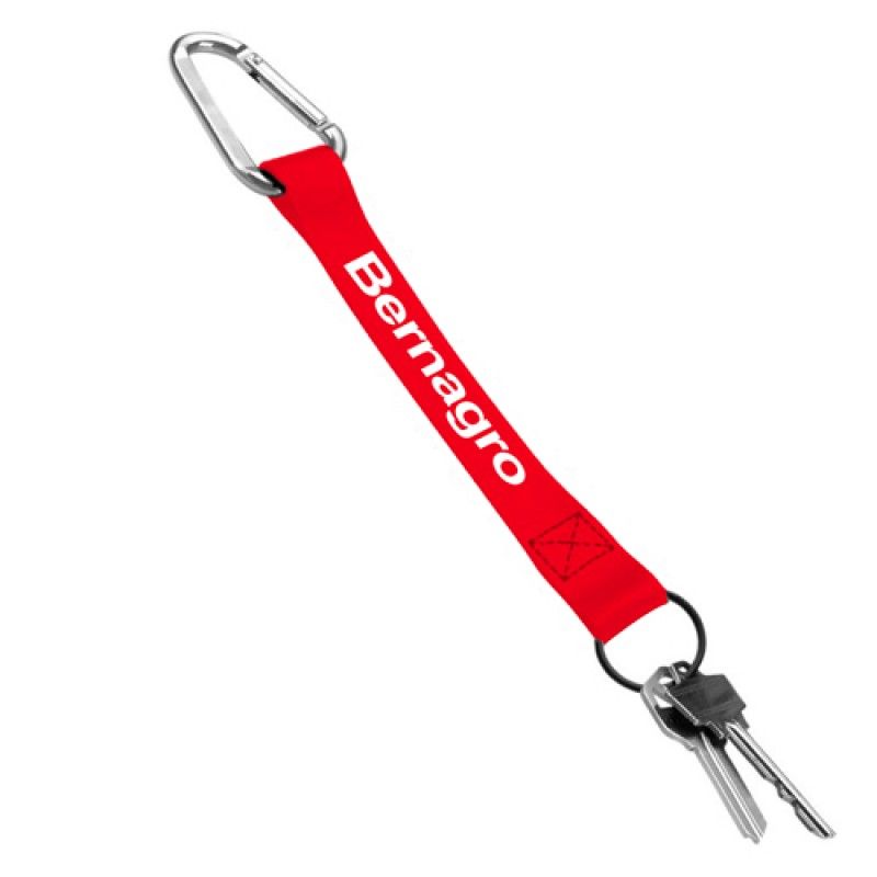 Wholesale Sewn Polyester Key Chain With Carabiner