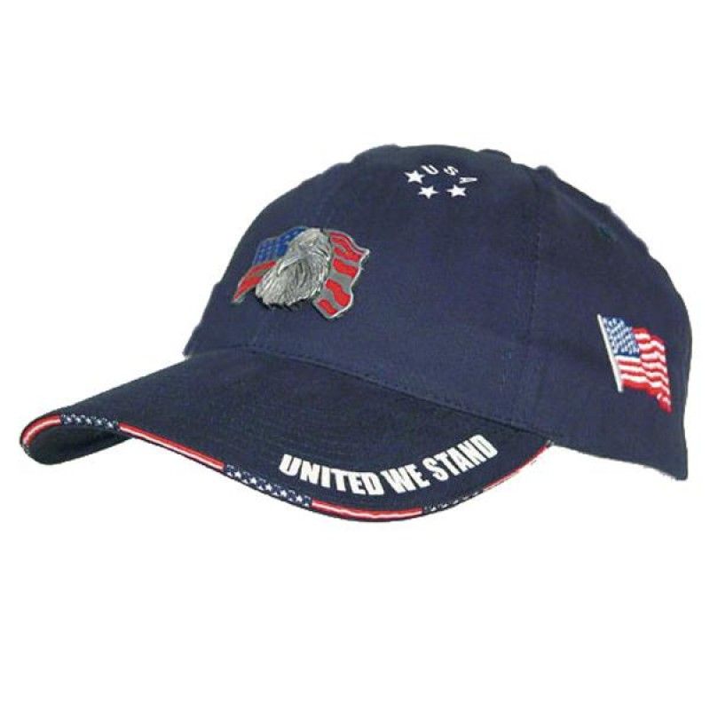 Wholesale Cotton Cap w/Woven Flag Sandwich-[HW-28009]