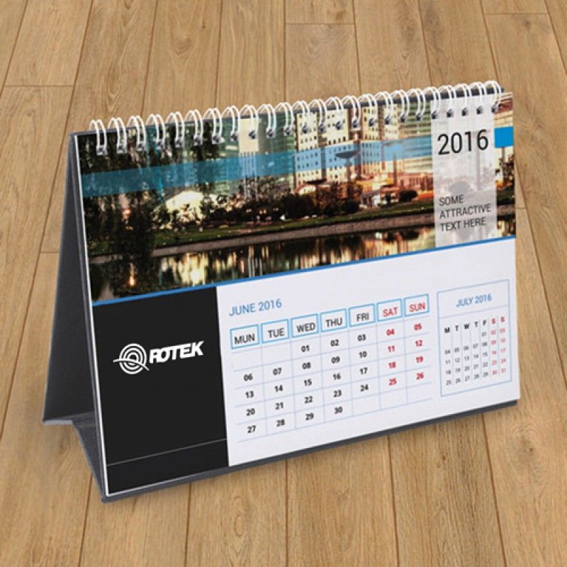 Wholesale 13 Page Desktop Spiral Bound Calendar