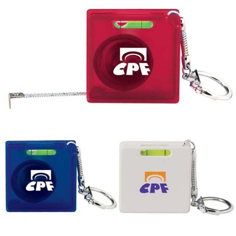 Wholesale 3' Square Tape Measure Level Keyholder-[NW-91090]