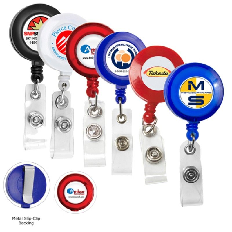 Wholesale Round Retractable ID Card Badges Holder