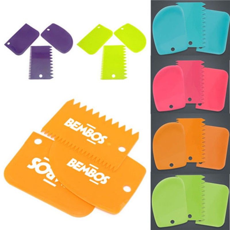 Wholesale Plastic 3 Piece Baking Scraper