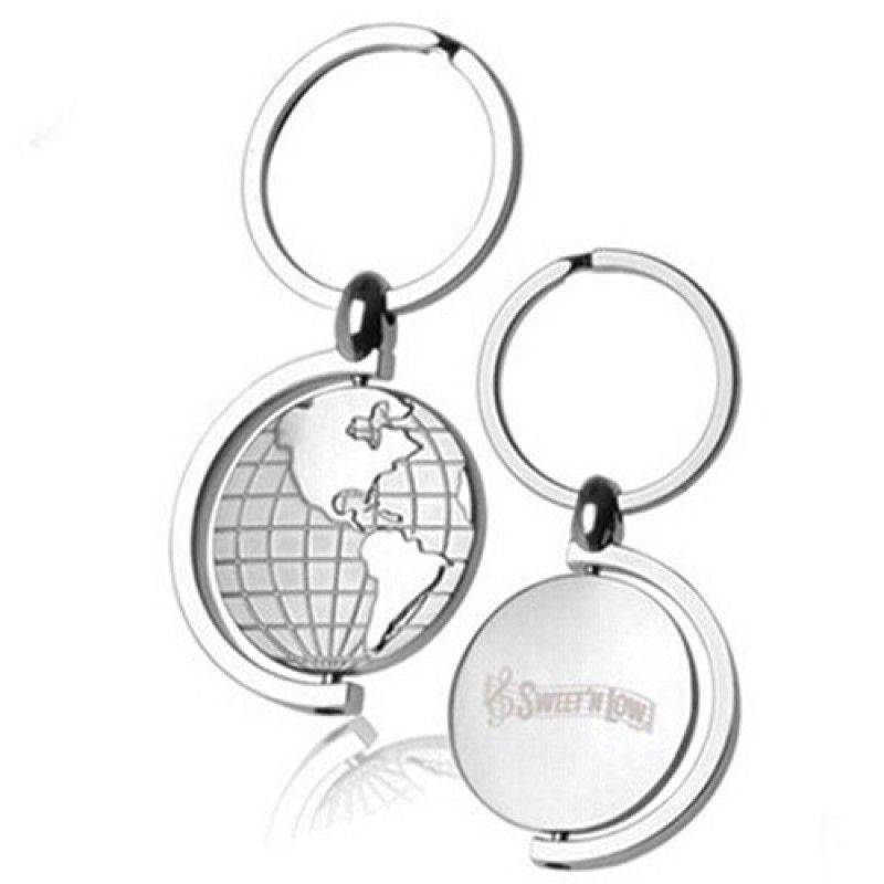 Wholesale Spinning Rotating Globe Keychain