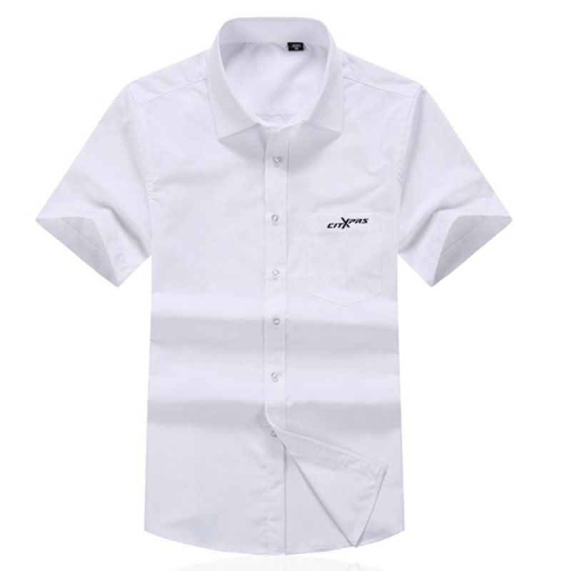 Wholesale Short Sleeved Men Formal Cotton Shirts