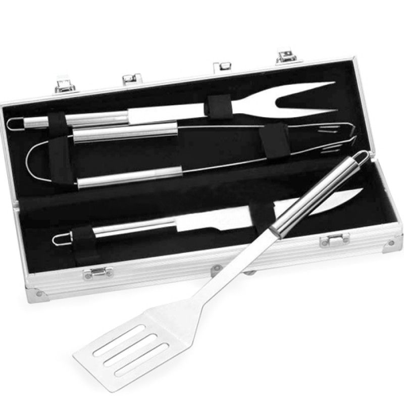 Wholesale 4-Piece BBQ Set In Aluminum Case