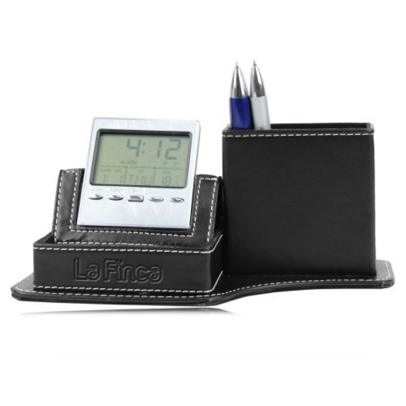 Wholesale Leather Pen Holder Clock