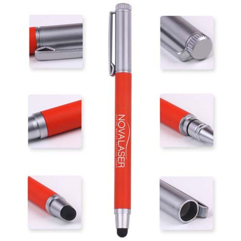 Wholesale Promotional metallic touch top pointed ball pen