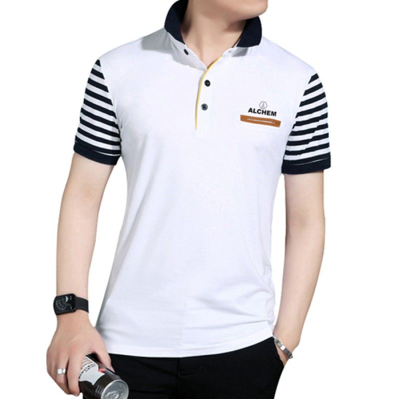 Wholesale Slim Fit Striped Short Sleeve T-Shirt