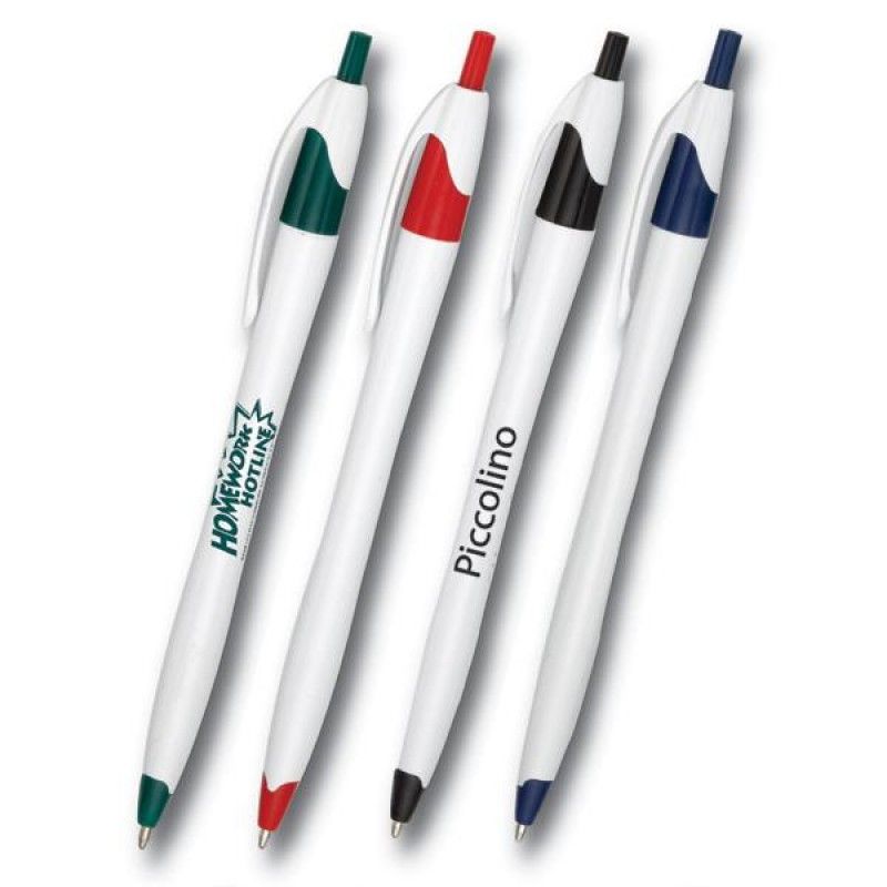 Wholesale White Barrel Slimster Pen-[UP-27828]