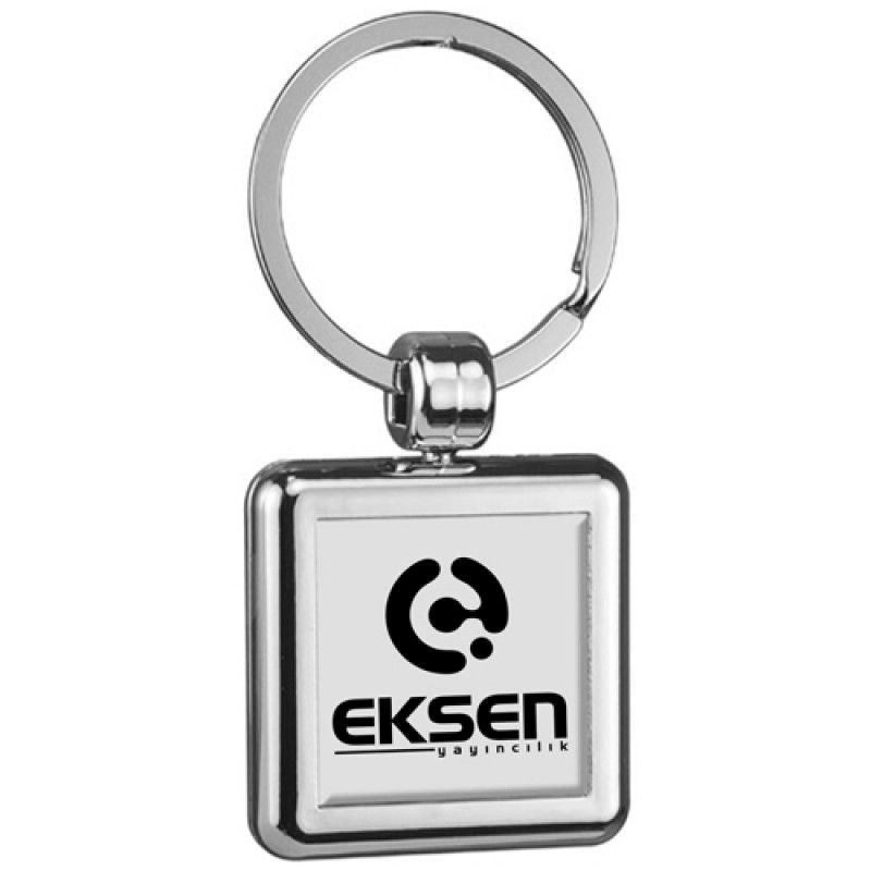 Wholesale Square Two Sided Budget Keyring