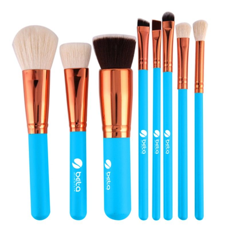 Wholesale Wooden 8 Piece Makeup Brushes Set