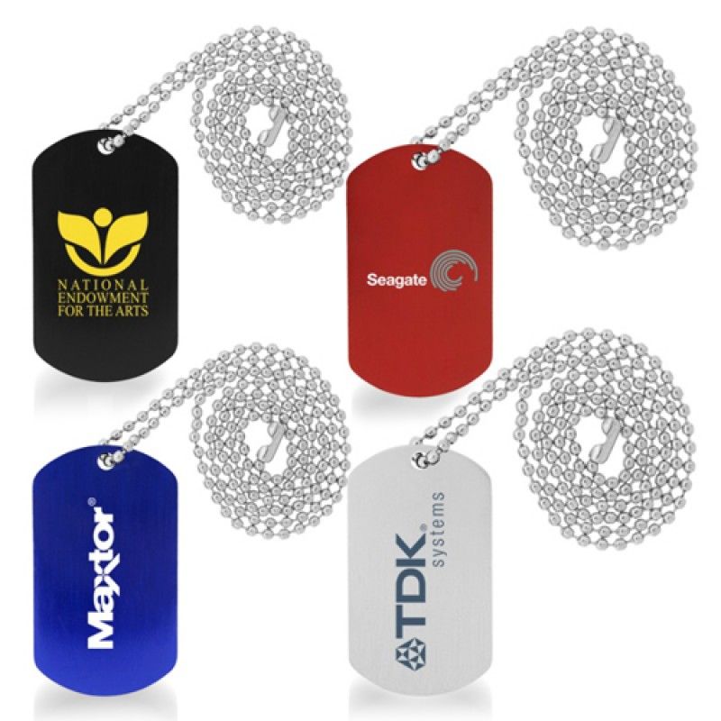 Wholesale Neck Ball Chain Rectangle Dog Tag