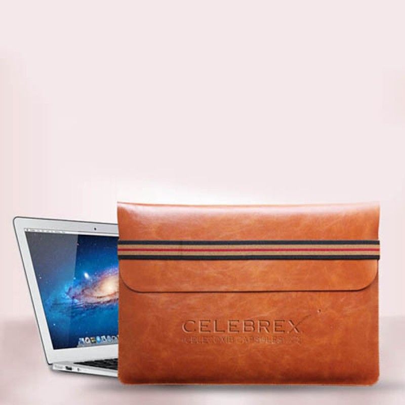 Wholesale Leather Laptop Sleeve With Elastic Closure