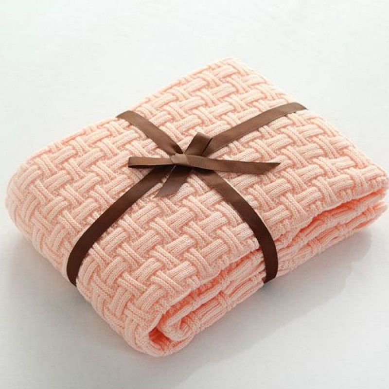 Wholesale Handmade Knitted Plaid Throws Blankets