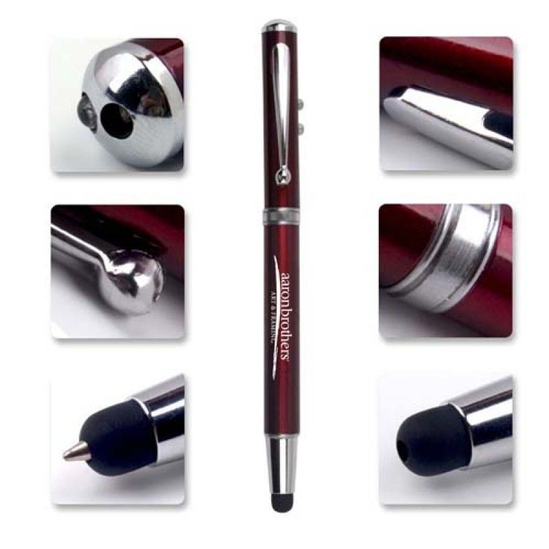 Wholesale Eco-Friendly 4 in 1 Laser-stylus led light pen