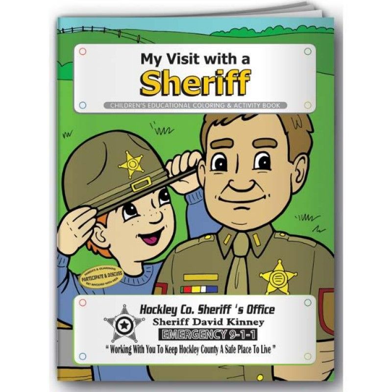 Wholesale Coloring Book: My Visit with a Sheriff-[NW-91640]