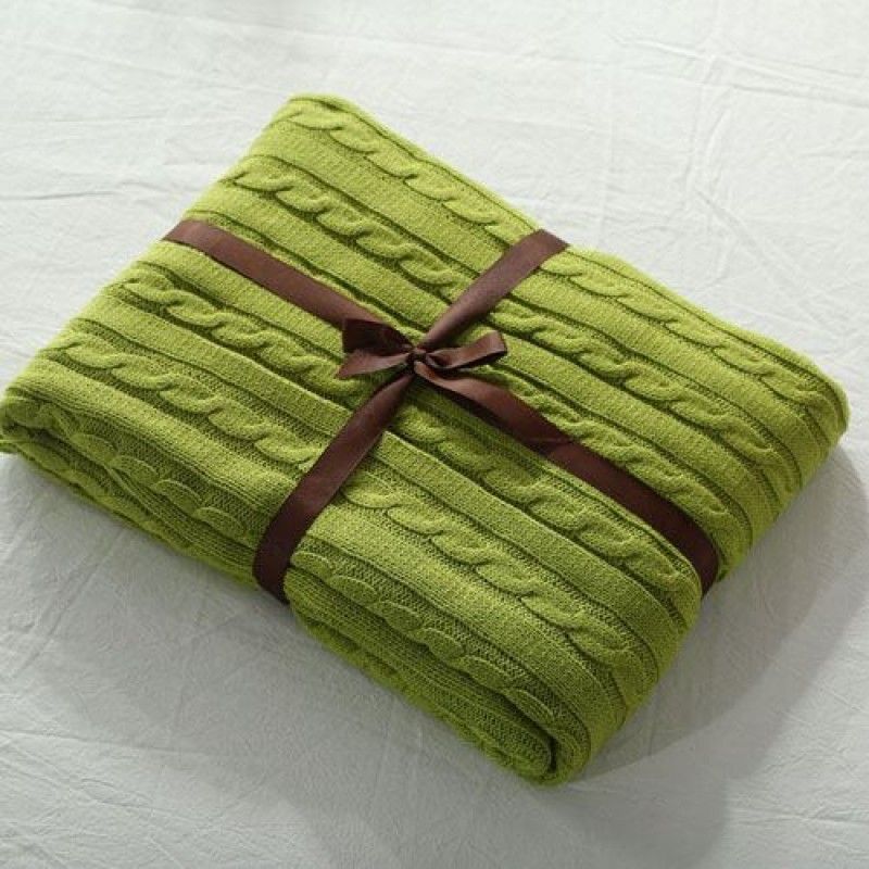 Wholesale Striped Knitted Cotton Blanket