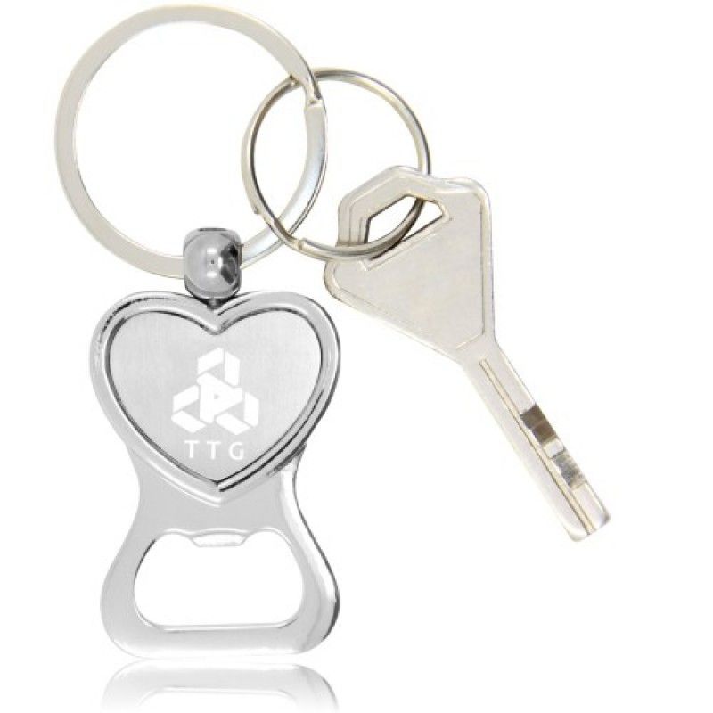 Wholesale Heart Shaped Bottle Opener Keychain