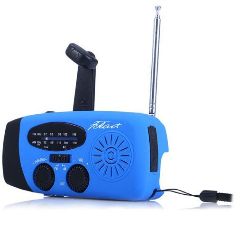 Wholesale Solar Handcrank Water-resistant Radio With 3 LED