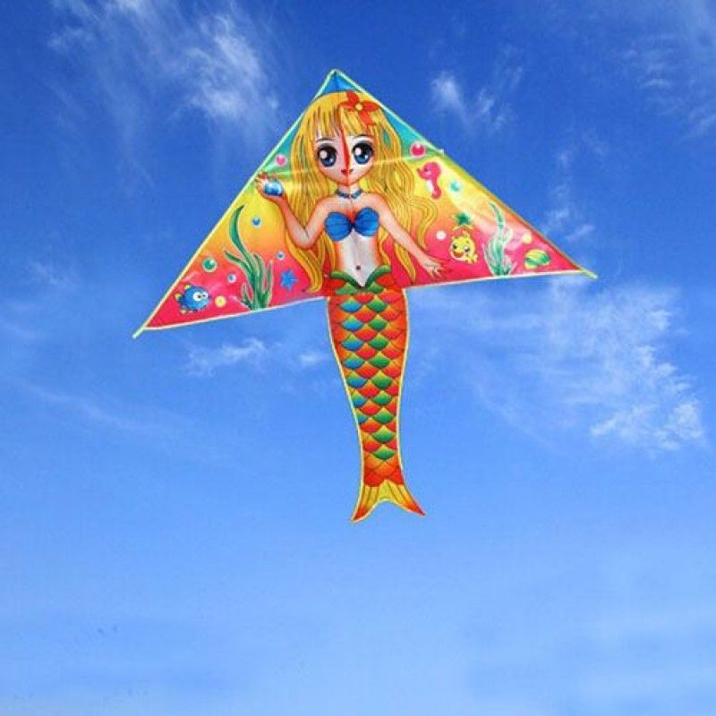 Wholesale Large Mermaid 20pcs/lot Kite with handle Line