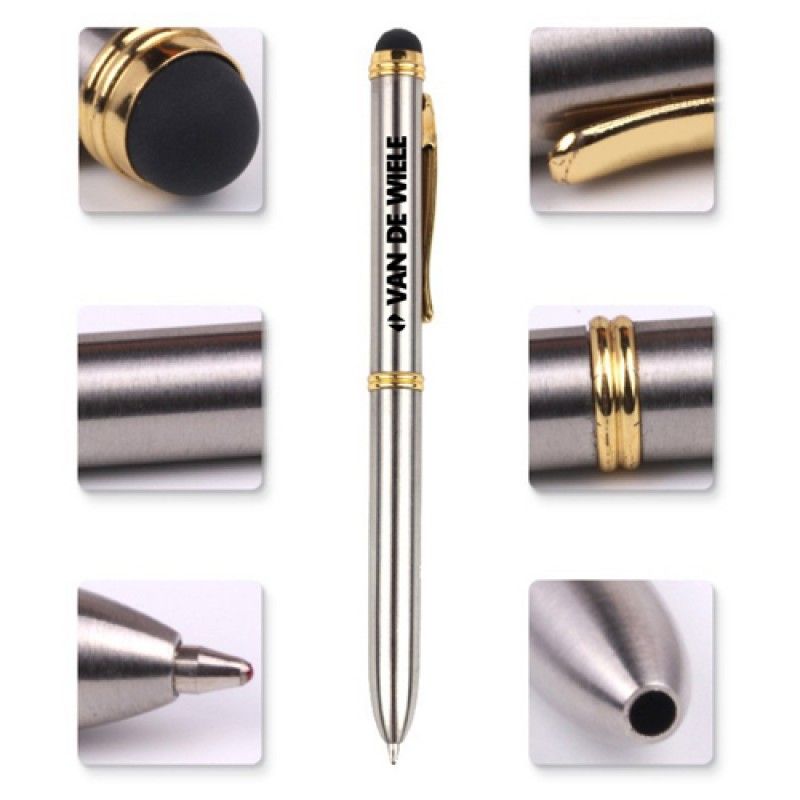 Wholesale 2 In 1 Stainless Steel Stylus Pen