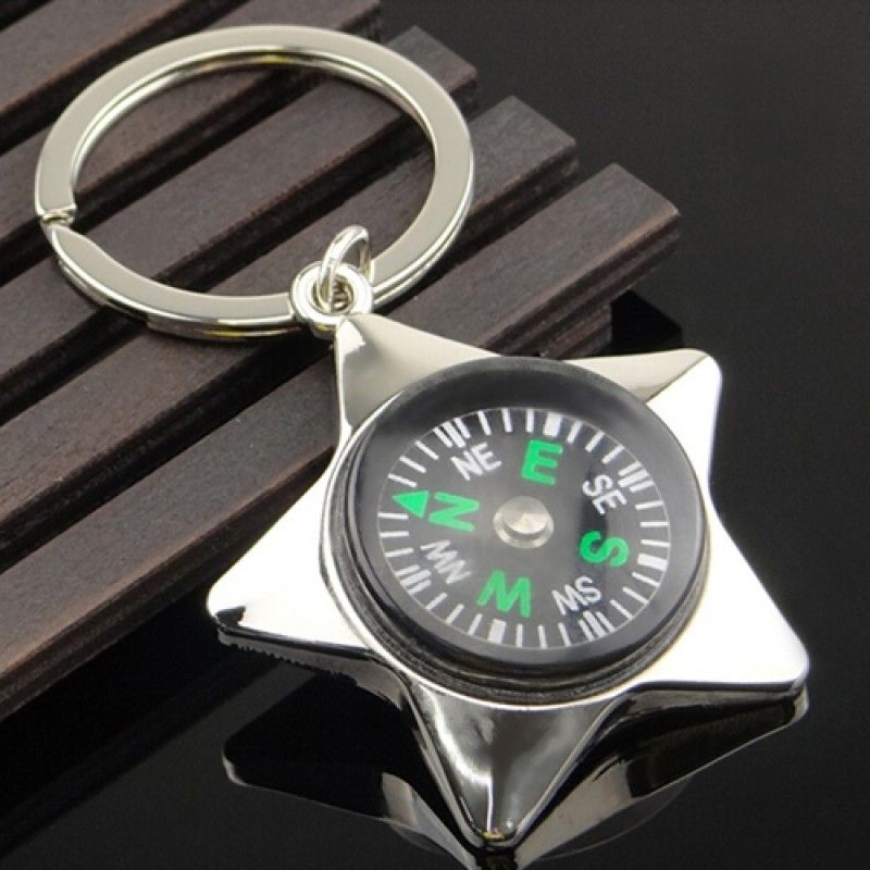 Wholesale Mini Pentagram Compass Keychain