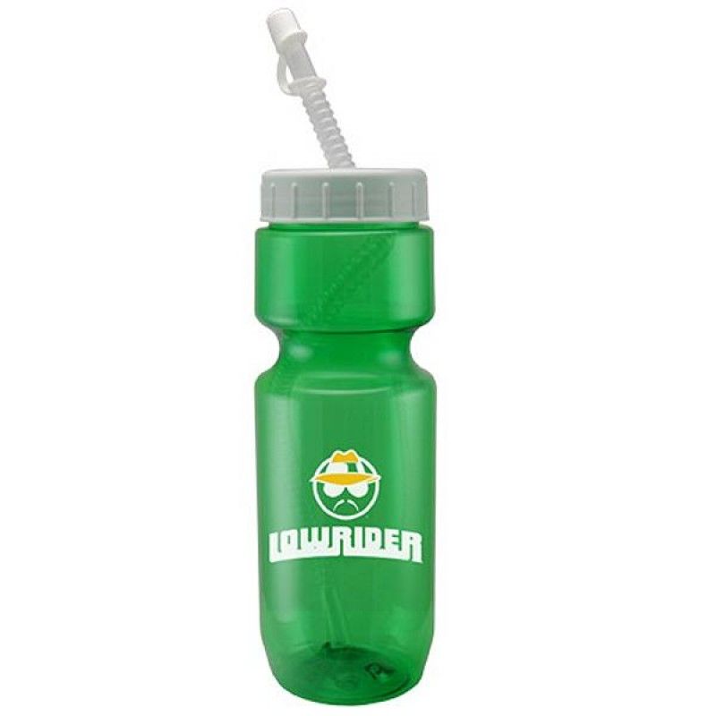 Wholesale 22 oz. Translucent Bottle w/Straw Tip Lid-[CP-28025]